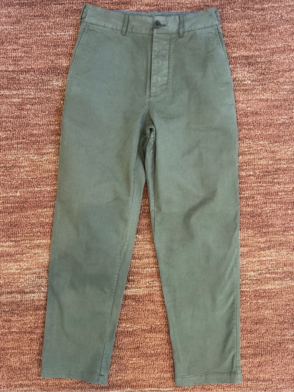 Alex Mill Olive Green Straight-Leg Chinos